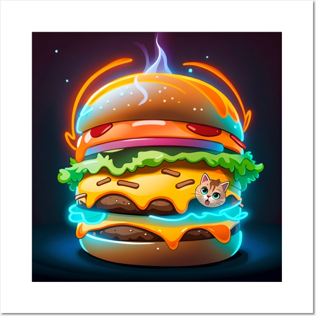 Burger Wall Art by Grafititee